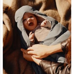 Zara Gray Baby Premium Down Puffer Carrier